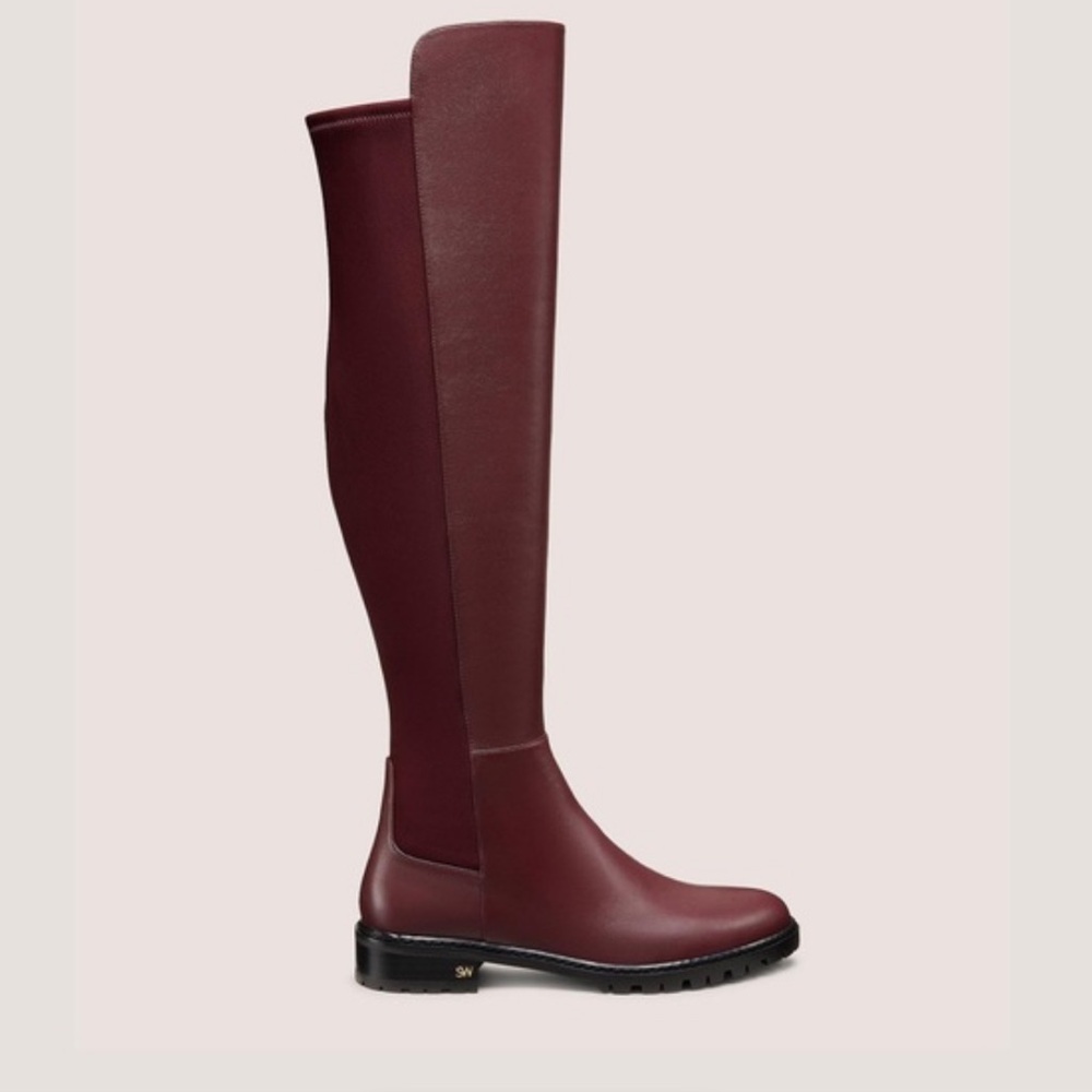 NWT + Dust Bag City Boot Stuart Weitzman in Cabernet
